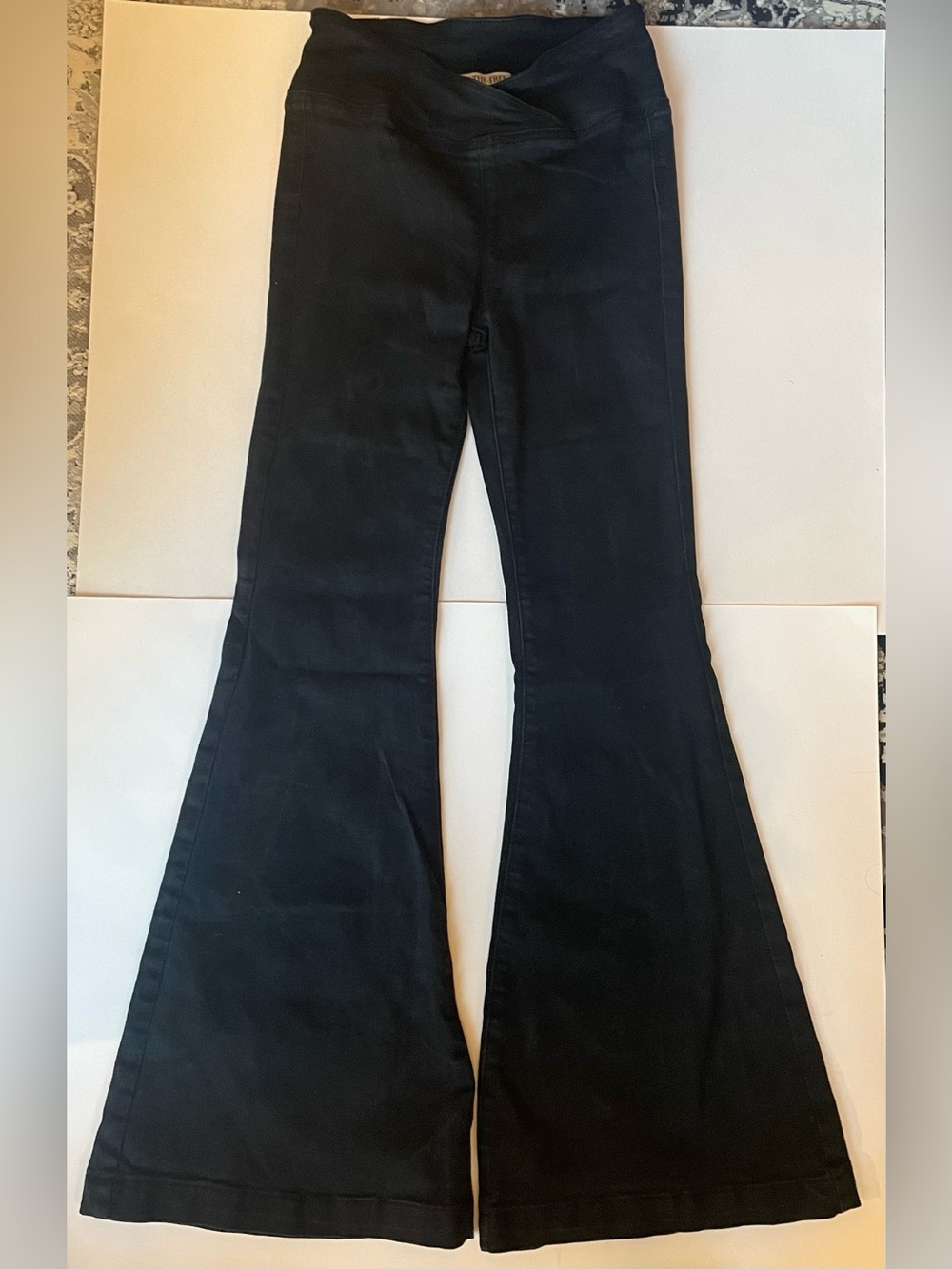 We The Free by Free People Pull On Penny Black Flare Jeans